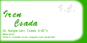 iren csada business card